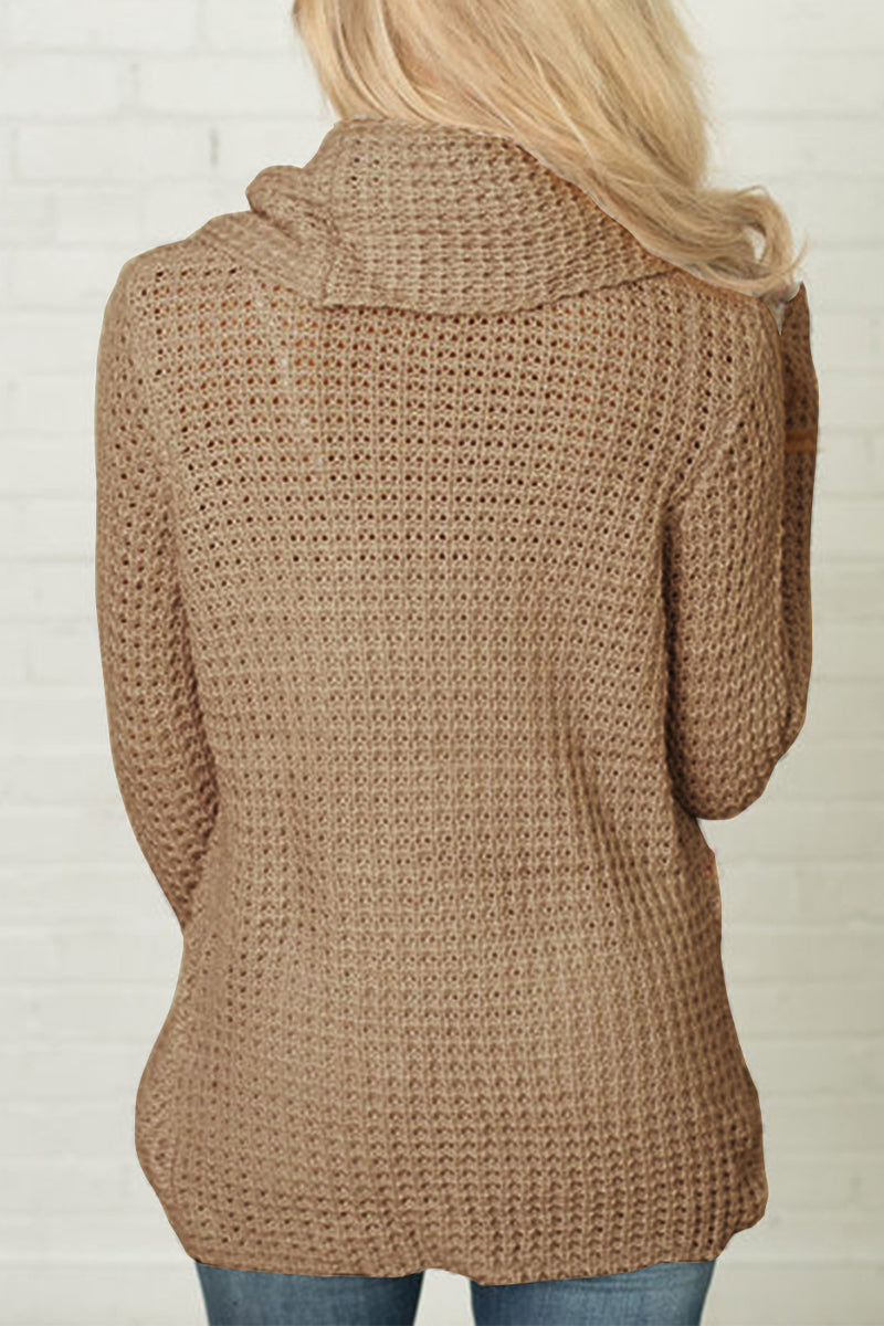 Patchwork Scarf Collar Sweaters(4 Colors)