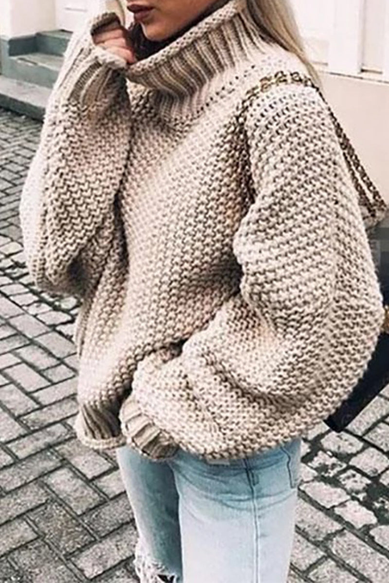 Patchwork Turtleneck Sweaters(14 Colors)