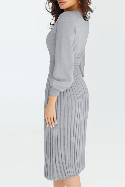 Bandage O Neck One Step Skirt Dresses(4 Colors)