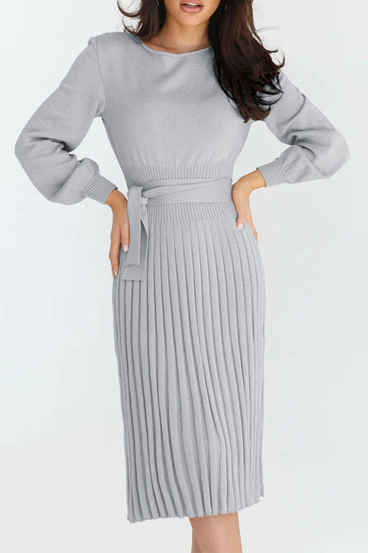 Bandage O Neck One Step Skirt Dresses(4 Colors)