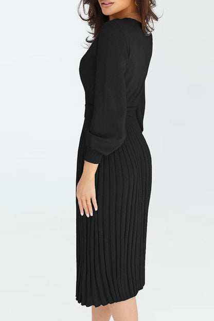 Bandage O Neck One Step Skirt Dresses(4 Colors)