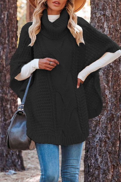 Patchwork Turtleneck Sweaters(3 Colors)