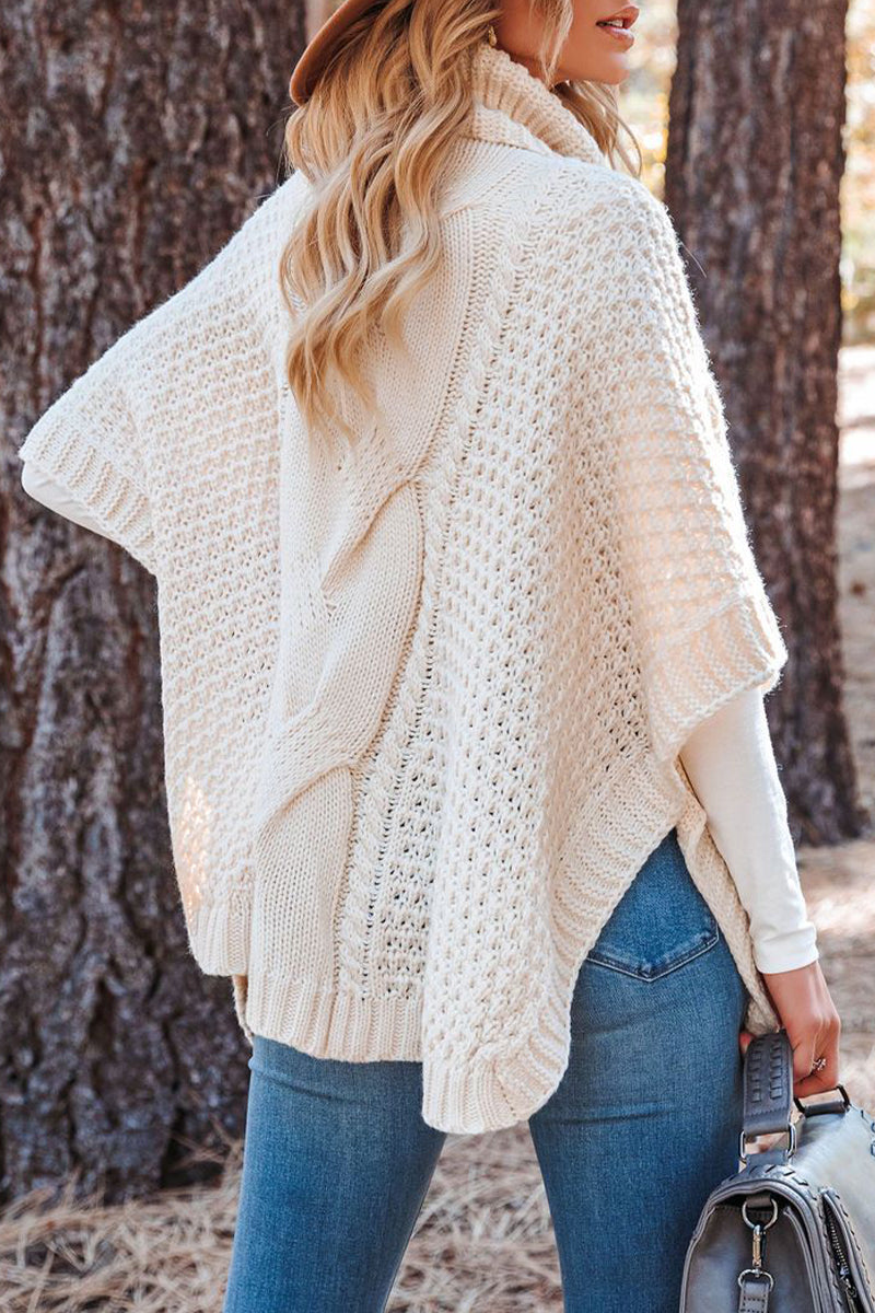 Patchwork Turtleneck Sweaters(3 Colors)