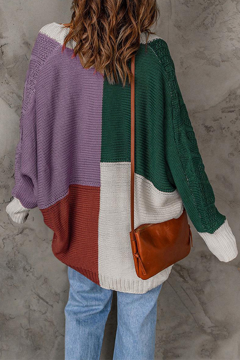 Color Block Contrast Cardigans(8 Colors)