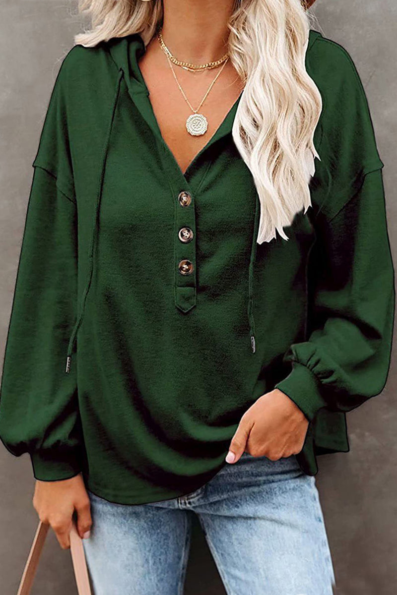 Frenulum V Neck Hoodies(11 Colors)