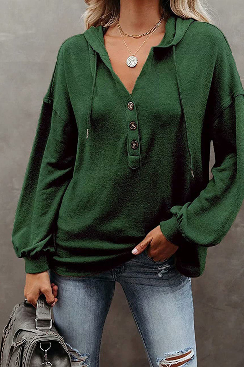 Frenulum V Neck Hoodies(11 Colors)