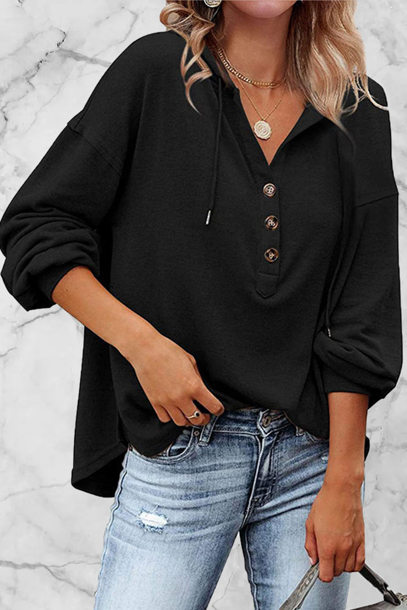 Frenulum V Neck Hoodies(11 Colors)