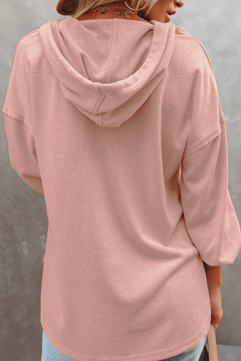 Frenulum V Neck Hoodies(11 Colors)