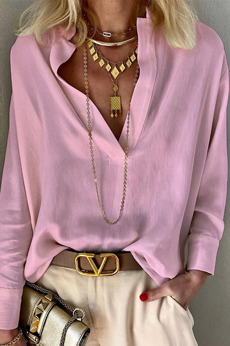Mandarin Collar Blouses(2 Colors)