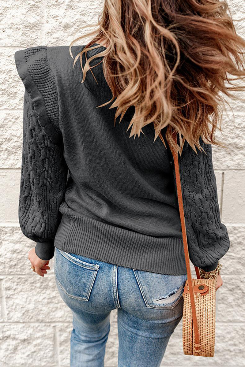 Patchwork O Neck Sweaters(8 Colors)