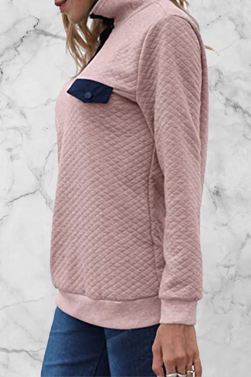 Patchwork Turtleneck Hoodies(7 Colors)