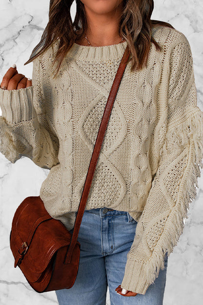 Sweet Tassel O Neck Sweaters(8 Colors)