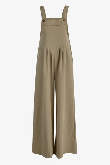 Split Joint Square Collar Loose Jumpsuits(13 Colors)