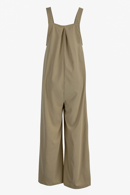 Split Joint Square Collar Loose Jumpsuits(13 Colors)