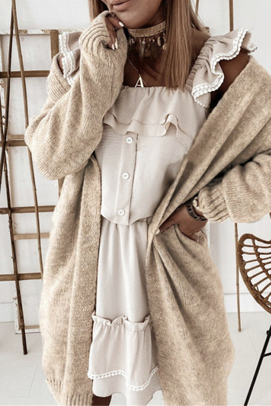 Street Patchwork V Neck Cardigans(5 Colors)