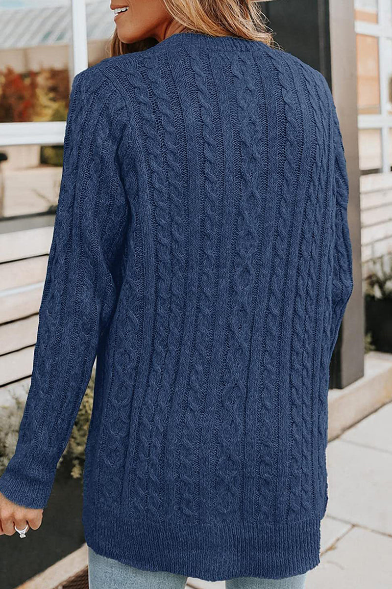 Buttons Color V Neck Cardigans(5 Colors)