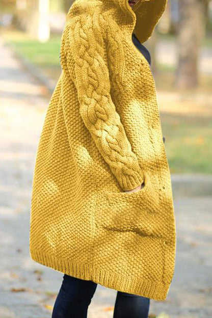 Pocket Color Hooded Collar Cardigans(8 Colors)