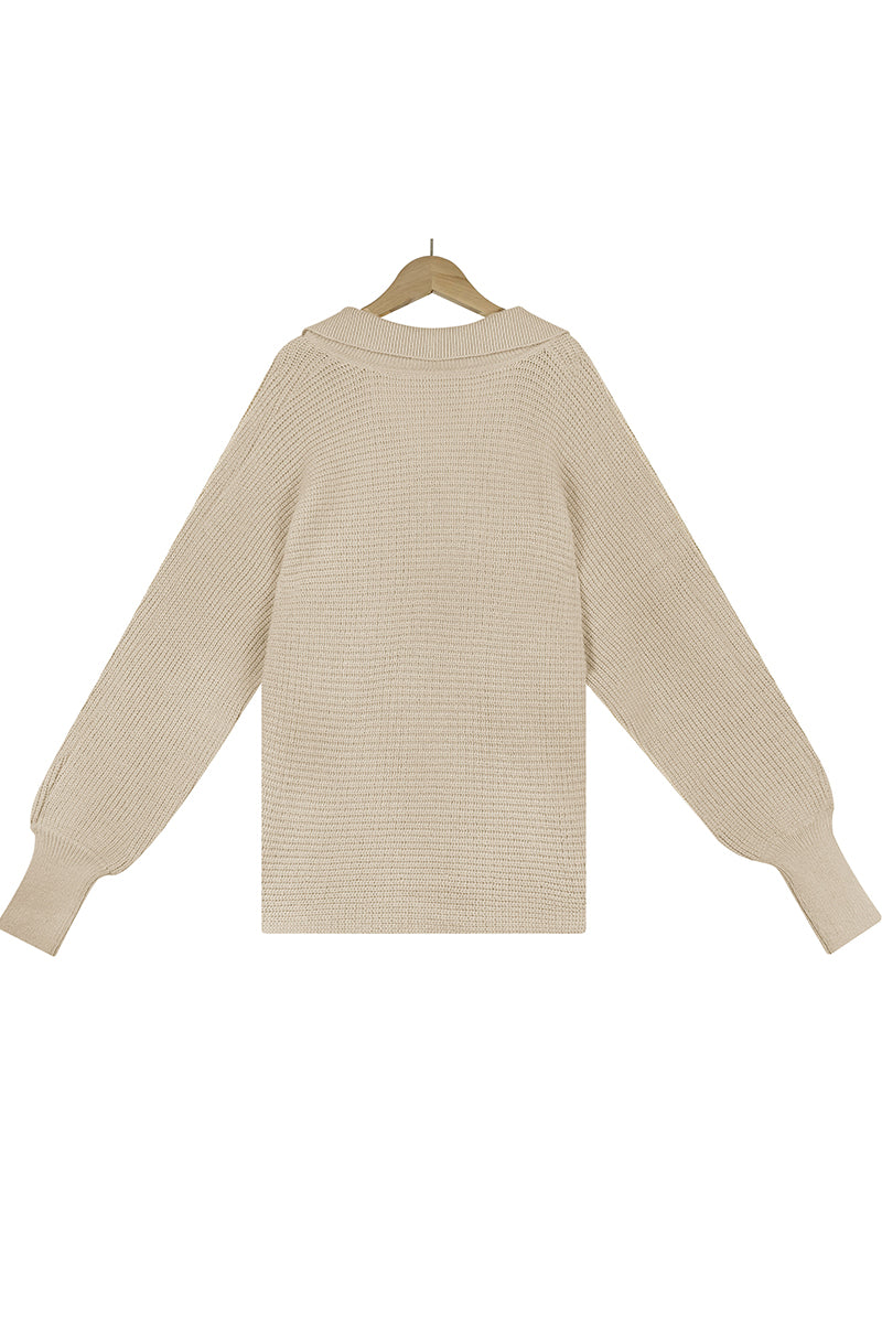 Color Turndown Collar Sweaters(7 Colors)