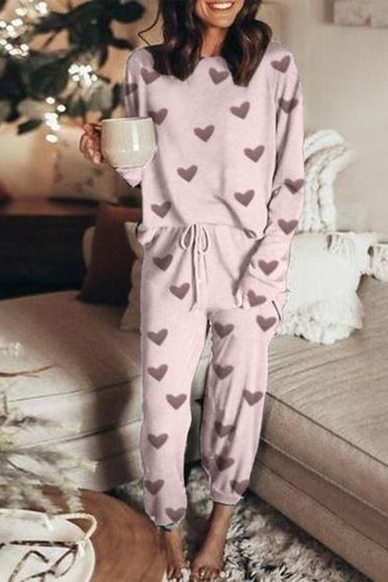 The Stars Printing O Neck Long Sleeve Two Pieces