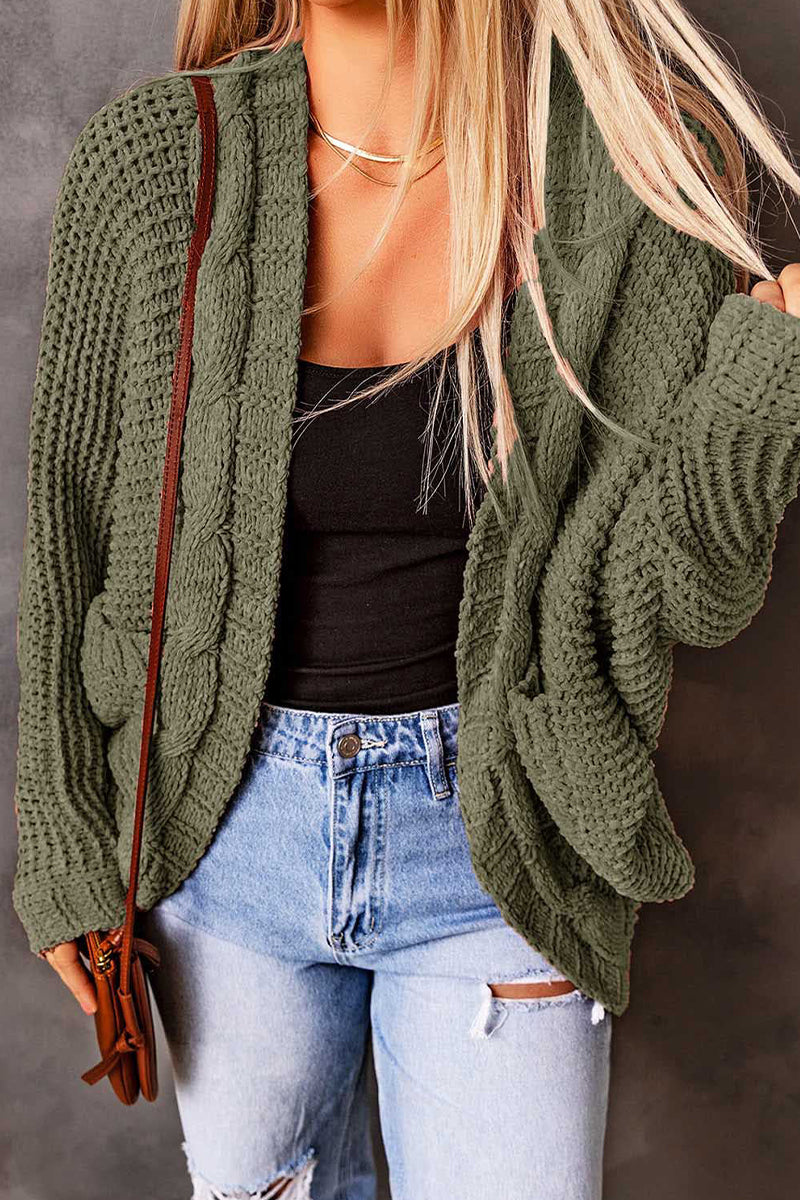 Pocket Cardigan Collar Cardigans(8 Colors)
