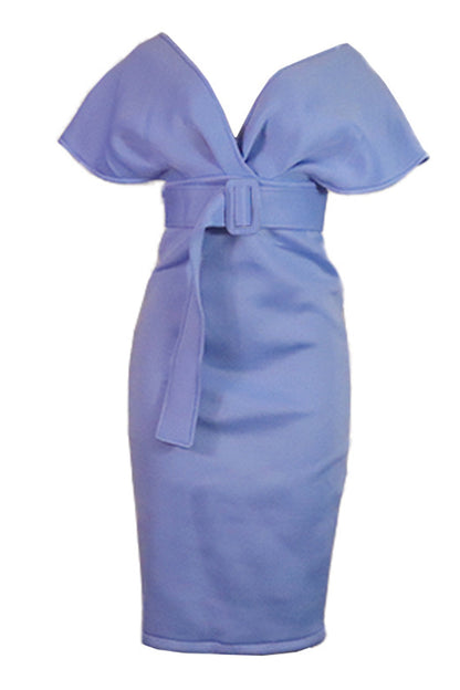 V Neck One Step Skirt Dresses(2 Colors)