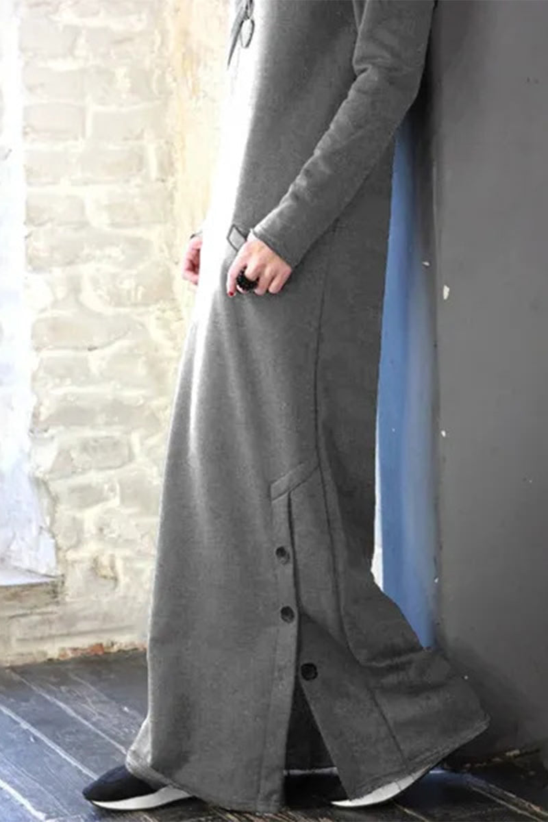 Color Turtleneck Wrapped Skirt Dresses(5 Colors)