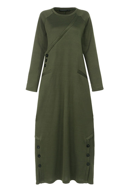 Color Turtleneck Wrapped Skirt Dresses(5 Colors)