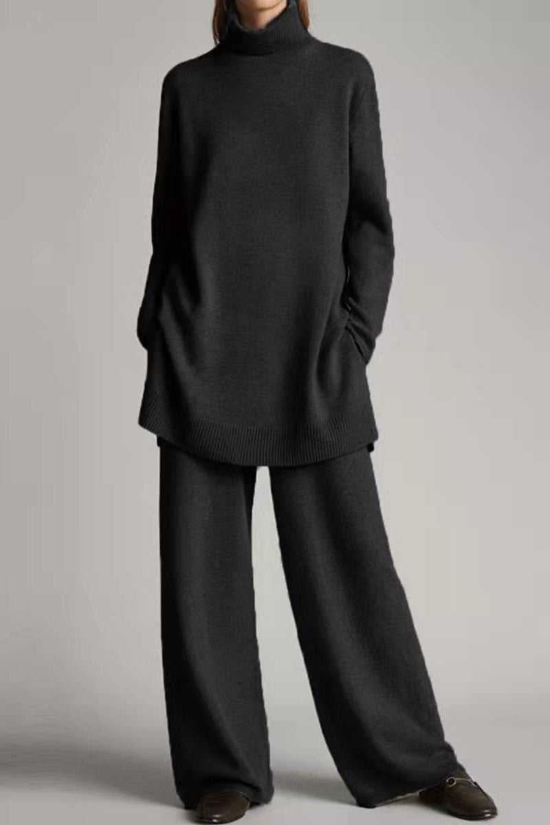 Color Turtleneck Two Pieces