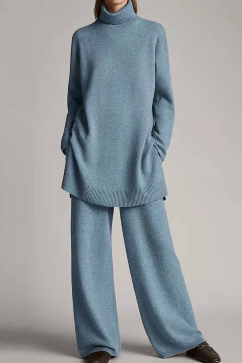 Color Turtleneck Two Pieces