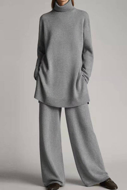 Color Turtleneck Two Pieces