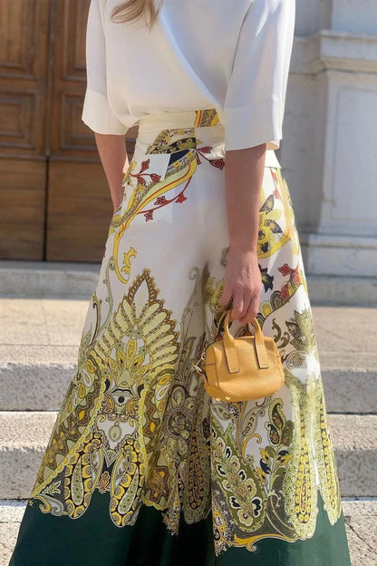 Pocket Turndown Collar Half Sleeve Two Pieces