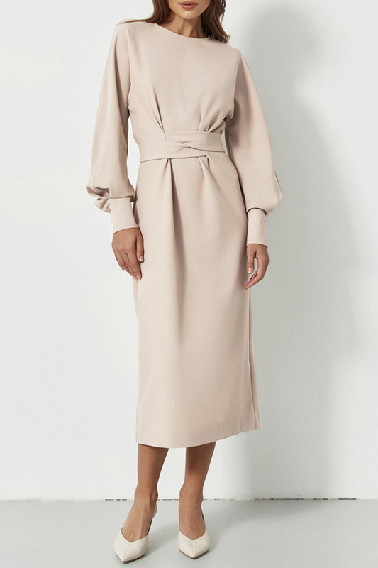 Street Patchwork O Neck Waist Skirt Dresses(3 Colors)
