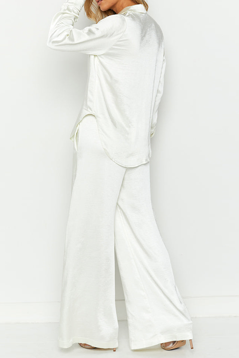 Street Patchwork Turndown Collar Long Sleeve Two Pieces