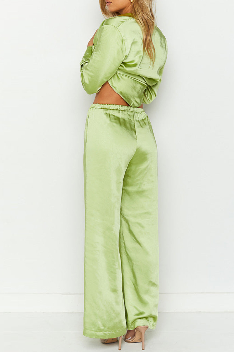 Street Patchwork Turndown Collar Long Sleeve Two Pieces