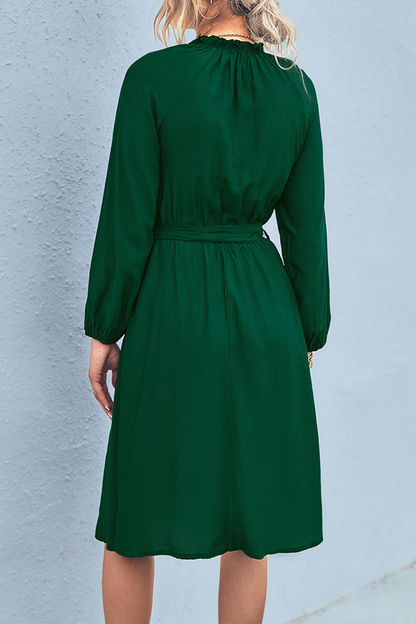 Daily Patchwork Half a Turtleneck Waist Skirt Dresses
