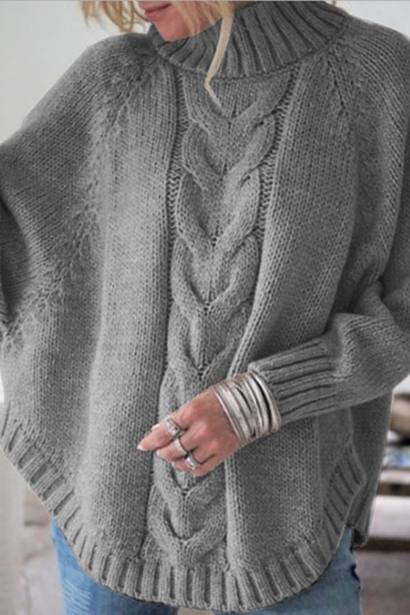 Patchwork Half a Turtleneck Sweaters(6 Colors)