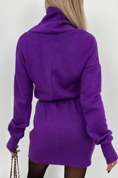 Frenulum Turtleneck One Step Skirt Dresses