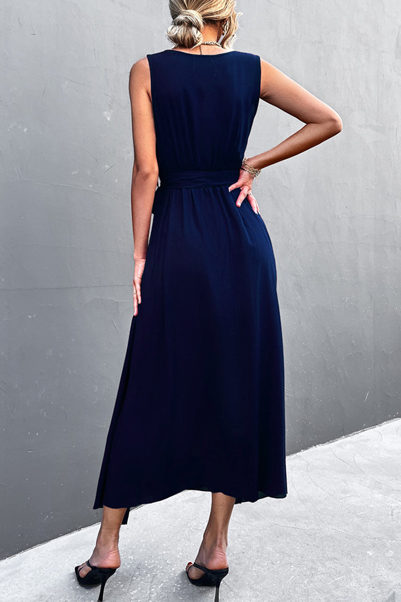 Slit V Neck One Step Skirt Dresses(5 Colors)