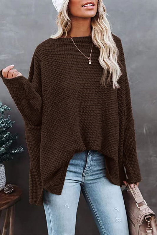Color Oblique Collar Sweaters(6 Colors)