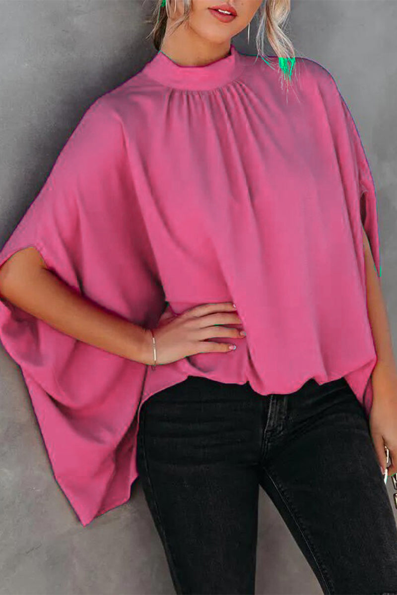 Print Printing O Neck Blouses(10 Colors)