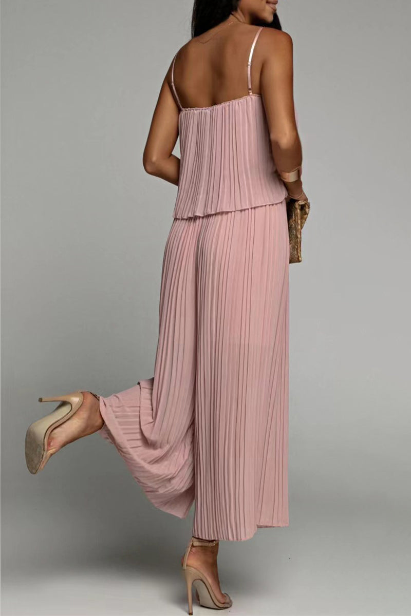 Simplicity Fold Strapless Loose Jumpsuits(3 Colors)