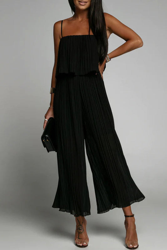 Simplicity Fold Strapless Loose Jumpsuits(3 Colors)