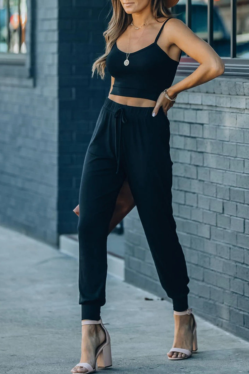 Sportswear Daily Frenulum U Neck Sleeveless Two Pieces