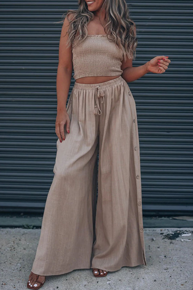 Simplicity Color Strapless Sleeveless Two Pieces