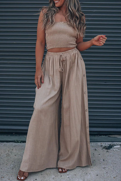 Simplicity Color Strapless Sleeveless Two Pieces