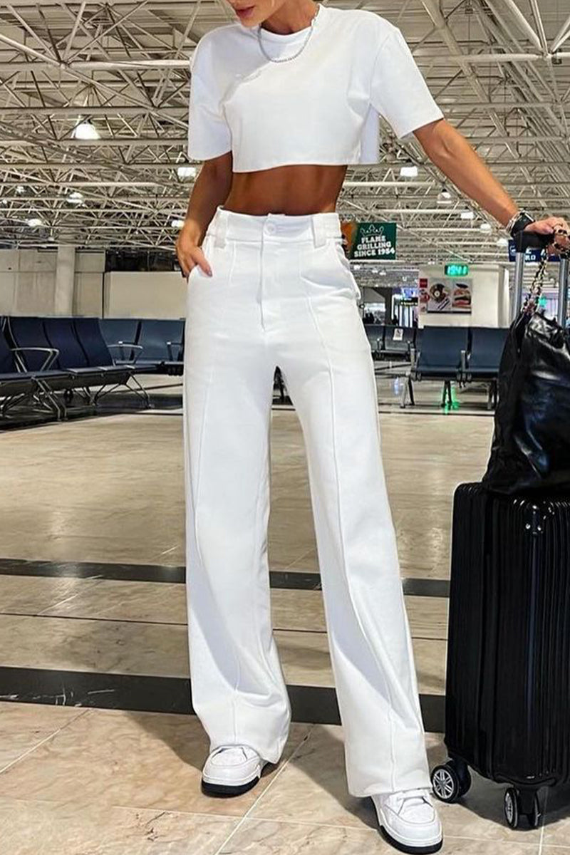 Color Short Sleeve Two Pieces