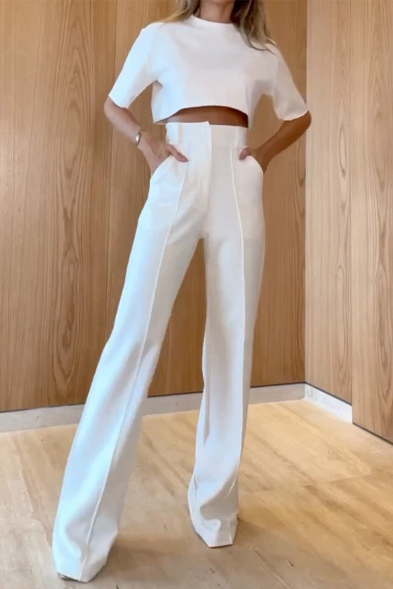 Color Short Sleeve Two Pieces