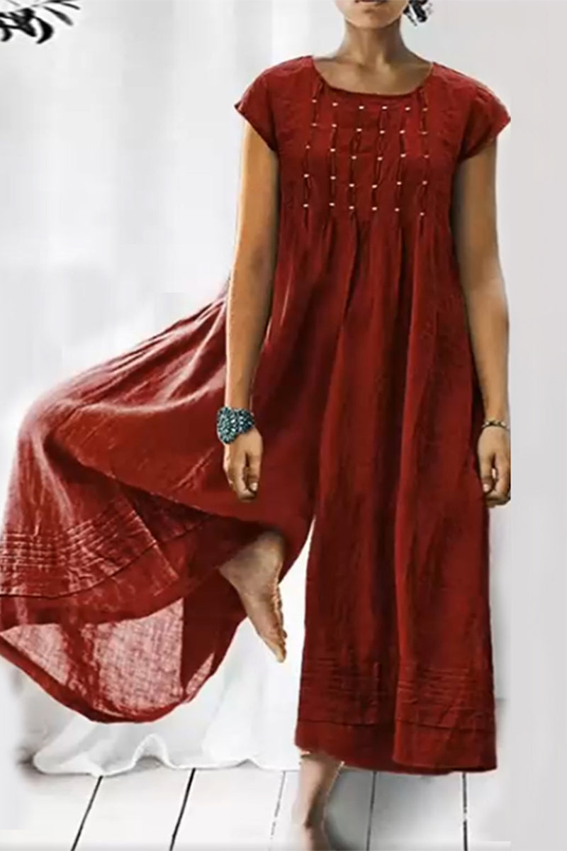 Simplicity O Neck Loose Jumpsuits(6 Colors)