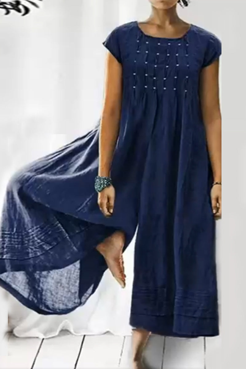 Simplicity O Neck Loose Jumpsuits(6 Colors)