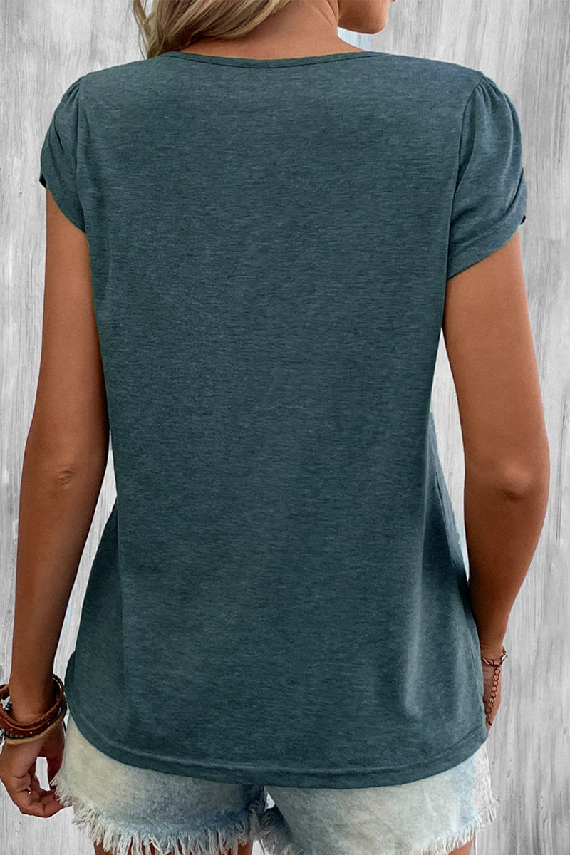 Simplicity Color V Neck T-shirts